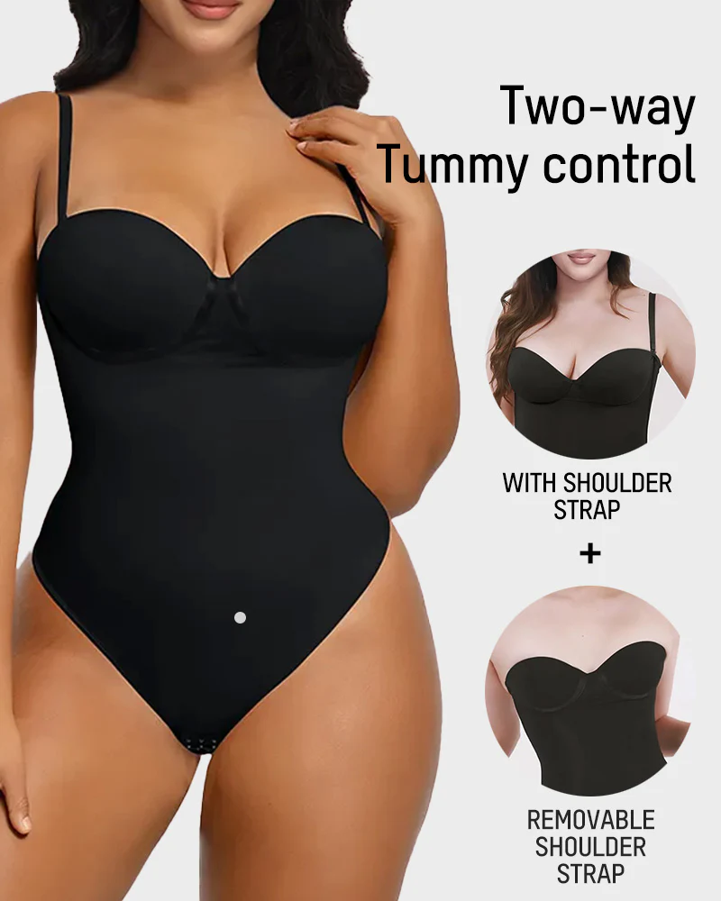 Back Lace-Up Seamless Shapewear Bodysuit - Image 4