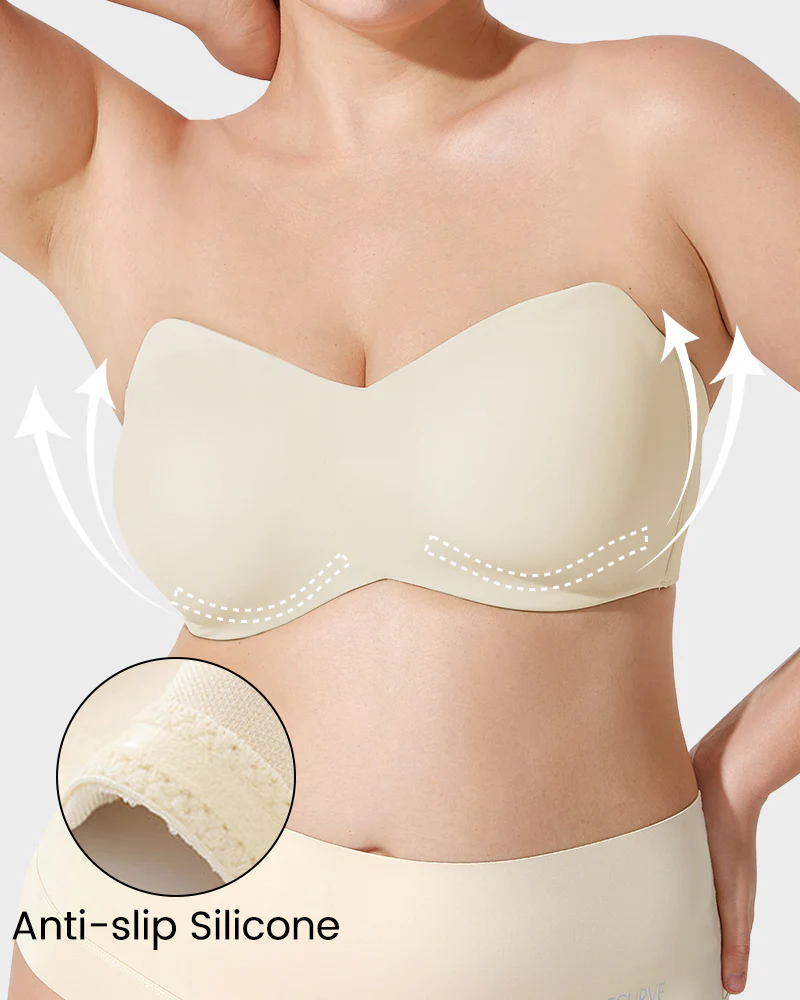 Full Support Non-Slip Convertible Bandeau Bra - Image 9