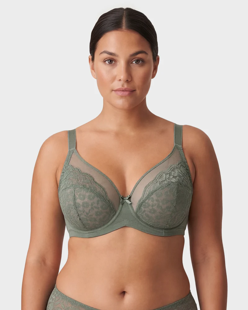 Breathable Lace Underwire Full Coverage Bra - Image 10