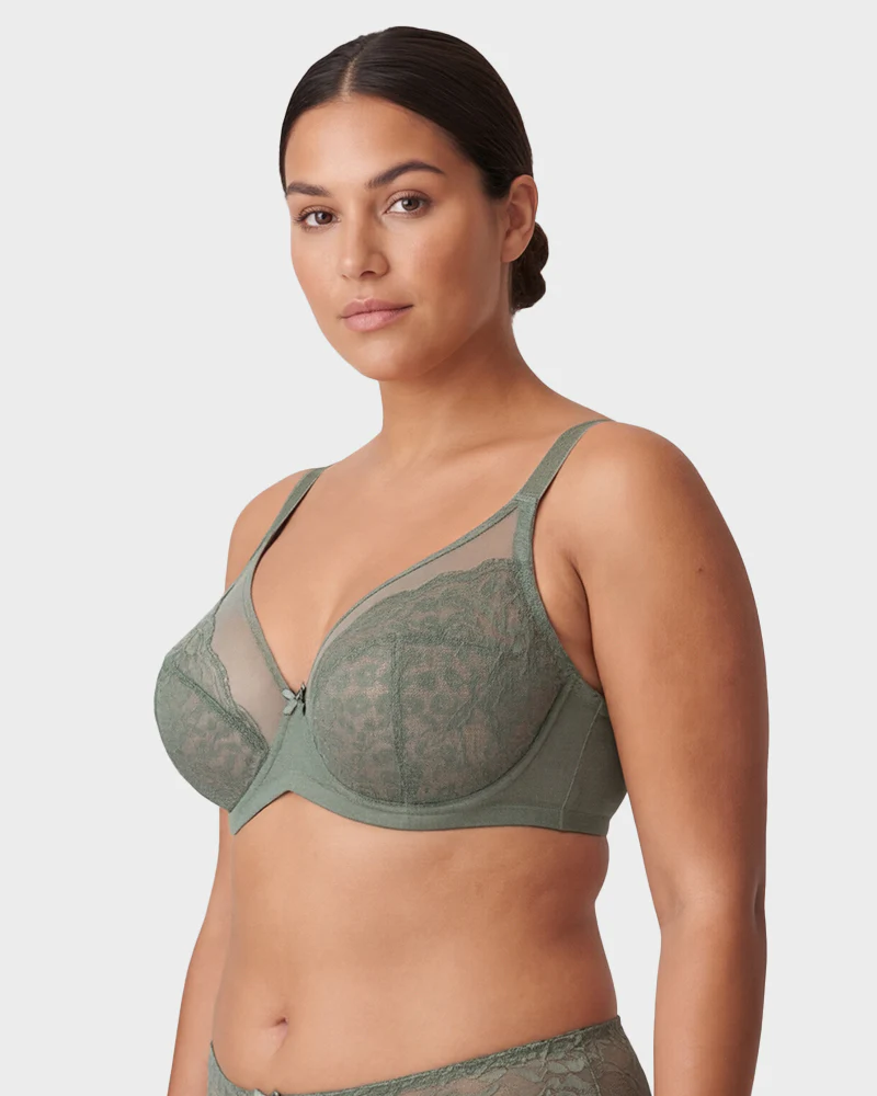 Breathable Lace Underwire Full Coverage Bra - Image 11