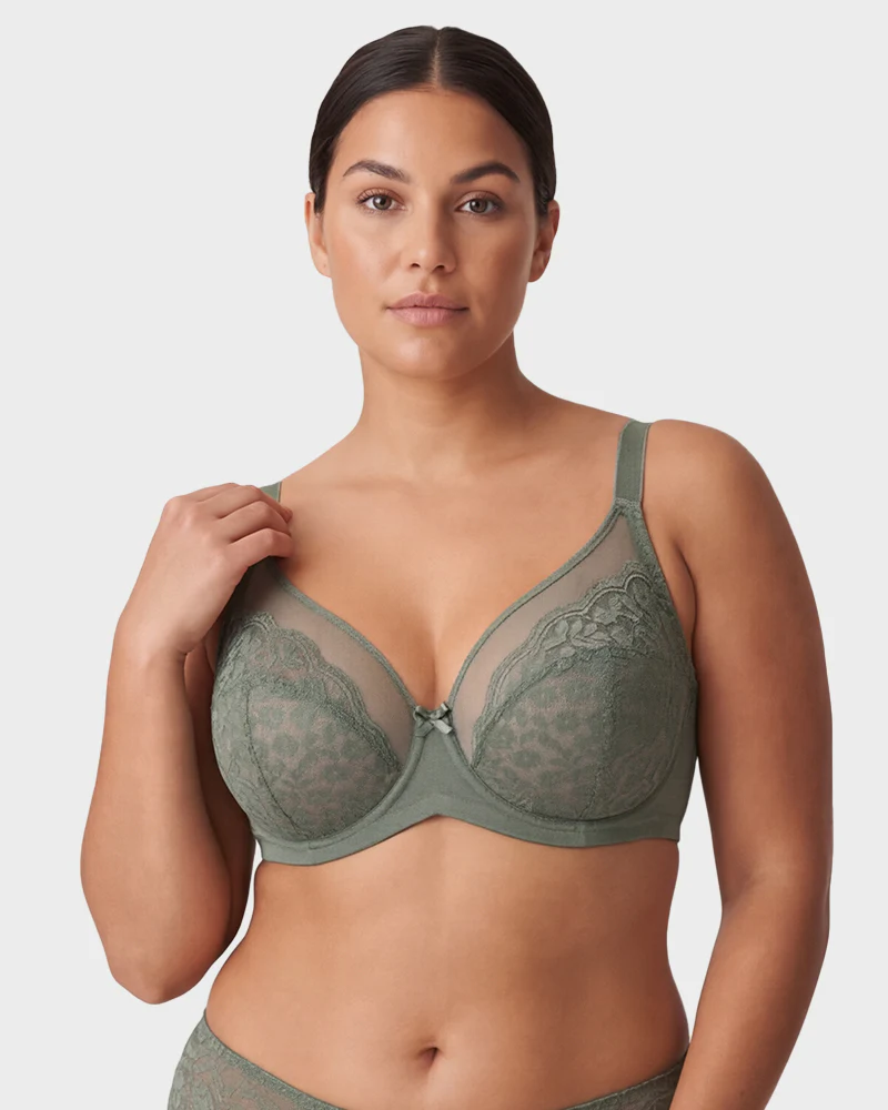Breathable Lace Underwire Full Coverage Bra - Image 12