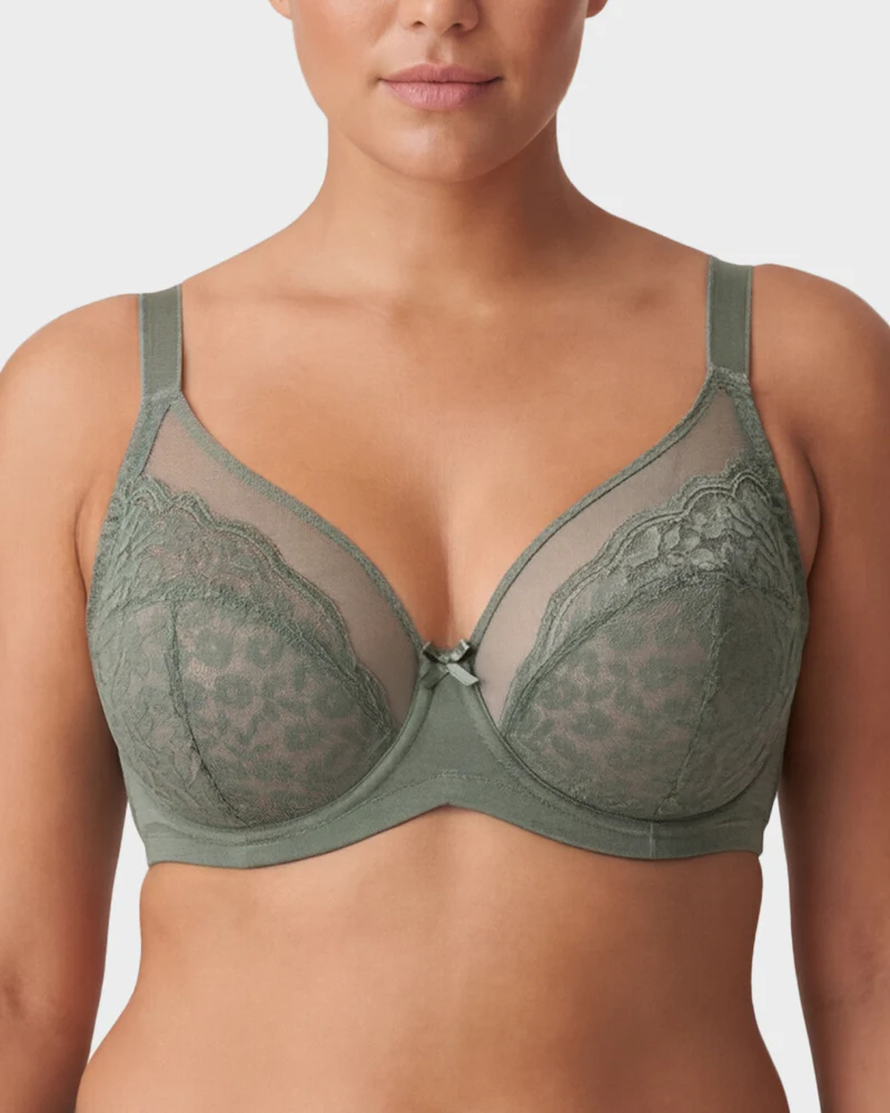 Breathable Lace Underwire Full Coverage Bra - Image 15