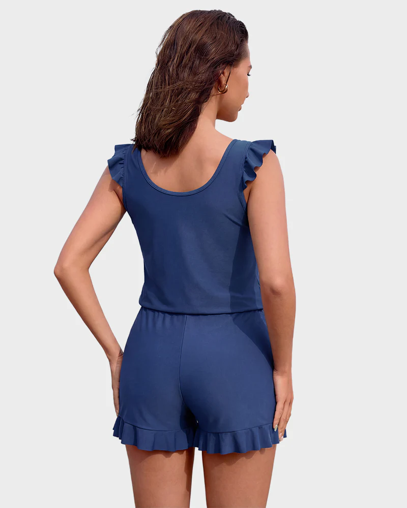 Built-in Bra Swim Romper - Image 12
