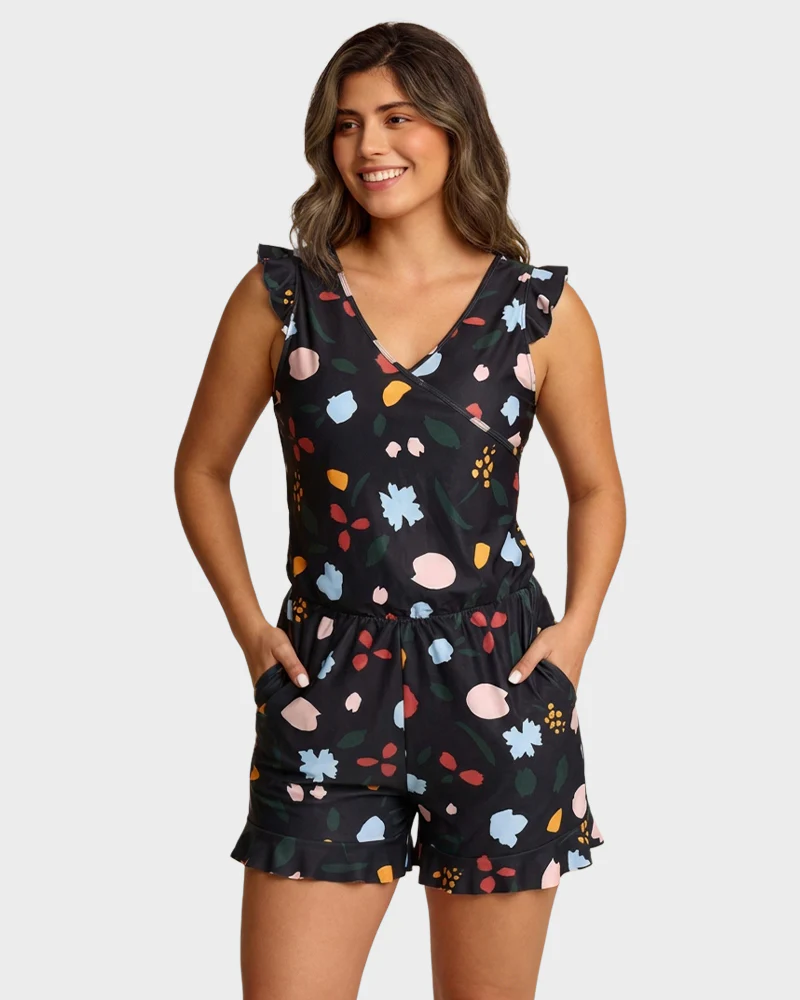 Built-in Bra Swim Romper - Image 13