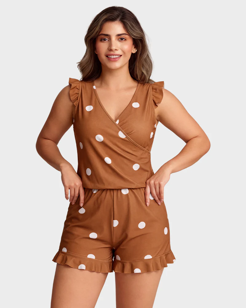 Built-in Bra Swim Romper - Image 17