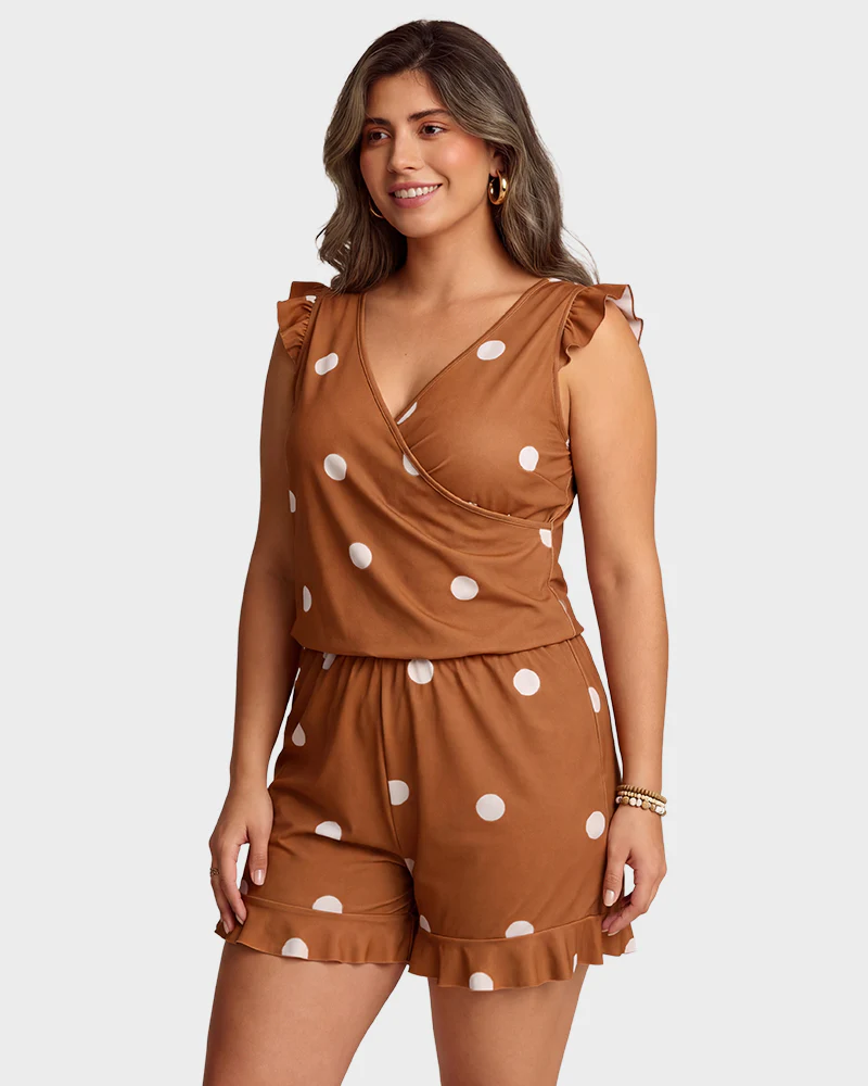 Built-in Bra Swim Romper - Image 18