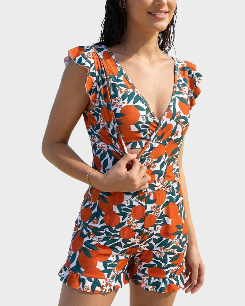 Built-in Bra Swim Romper - Image 20