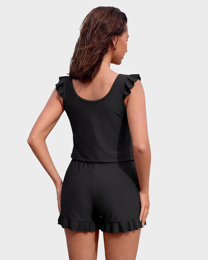 Built-in Bra Swim Romper - Image 22