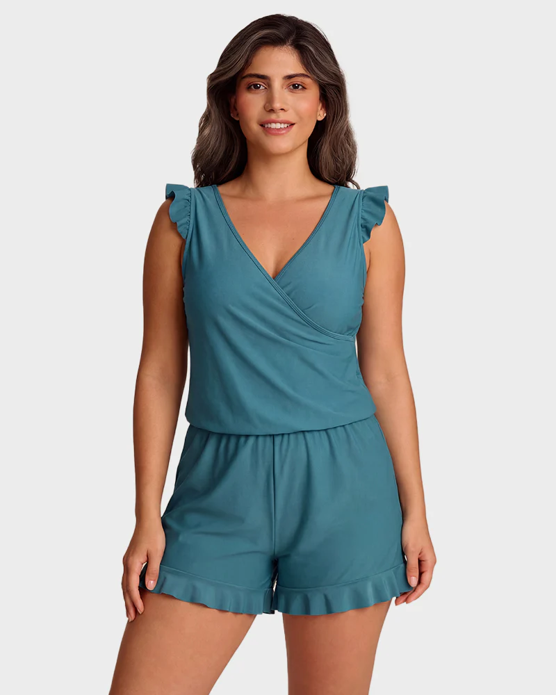 Built-in Bra Swim Romper - Image 23