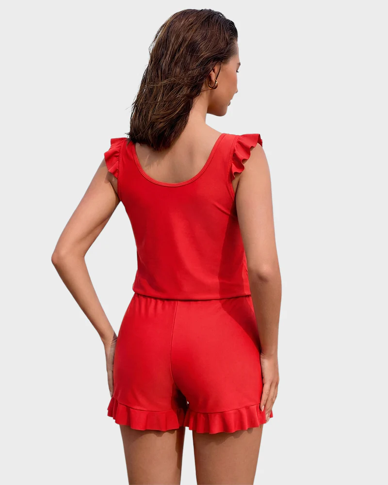 Built-in Bra Swim Romper - Image 28
