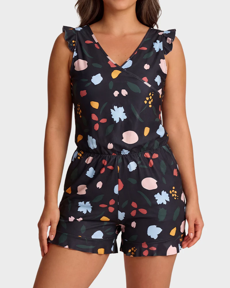 Built-in Bra Swim Romper - Image 33
