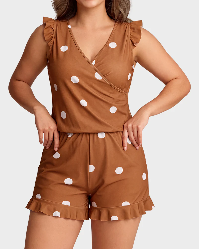 Built-in Bra Swim Romper - Image 35