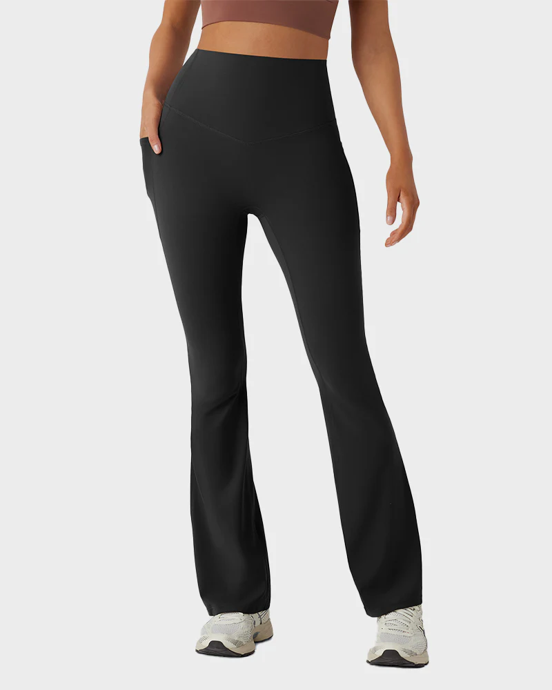 Butt-Lifting High Waist Bootcut Yoga Leggings - Image 3