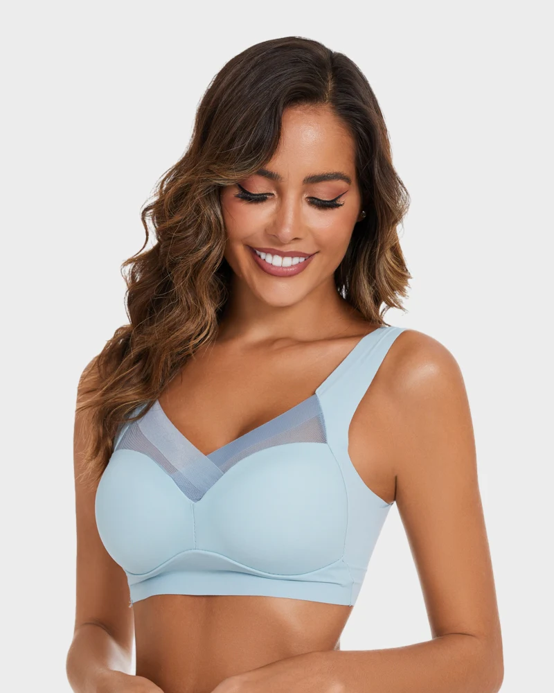 Comfortable Smoothing Mesh Bra - Image 19