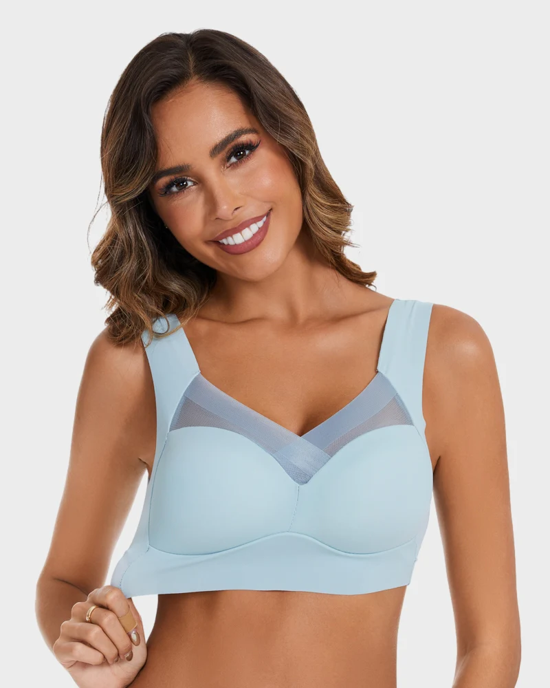 Comfortable Smoothing Mesh Bra - Image 20