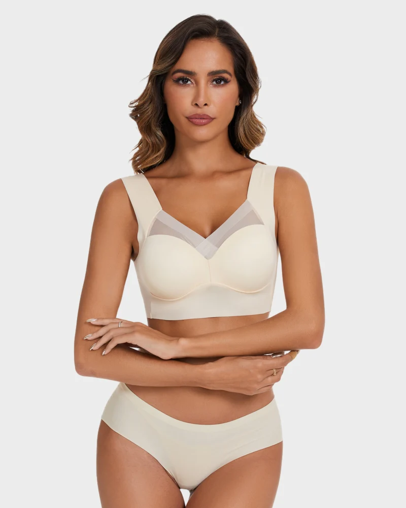 Comfortable Smoothing Mesh Bra - Image 25