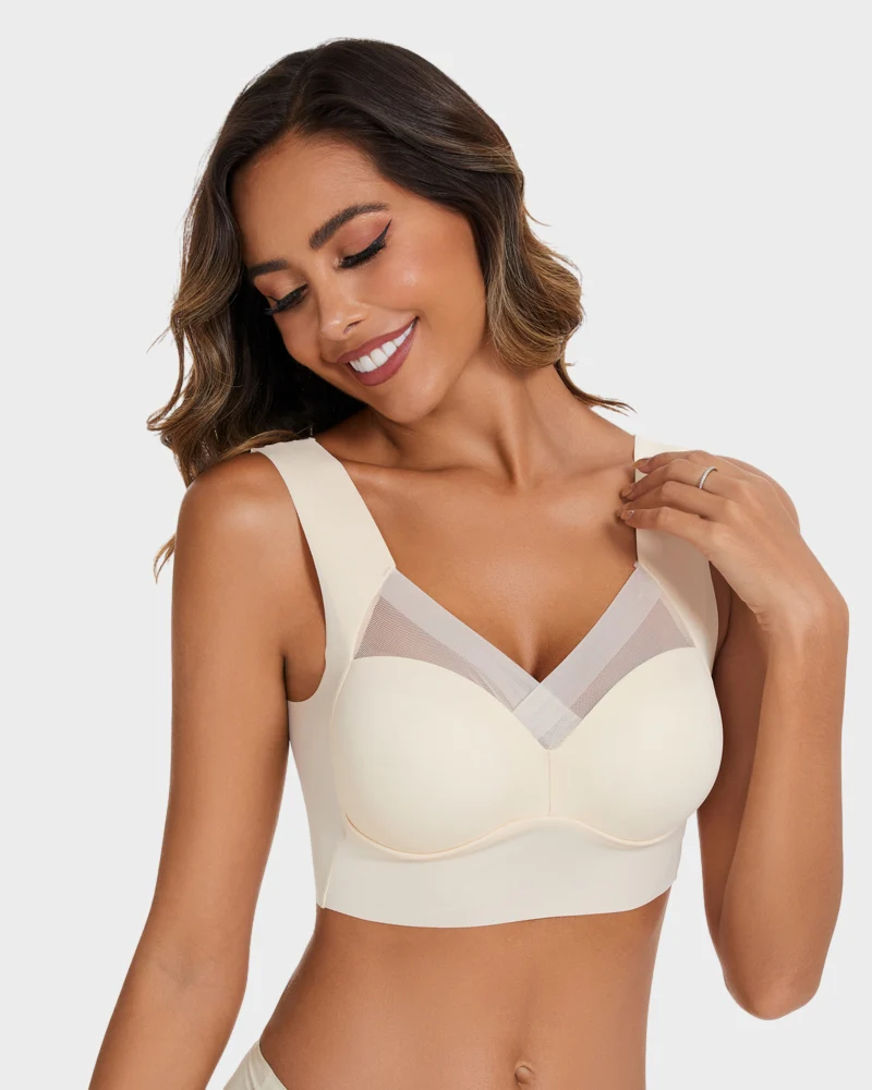 Comfortable Smoothing Mesh Bra - Image 26