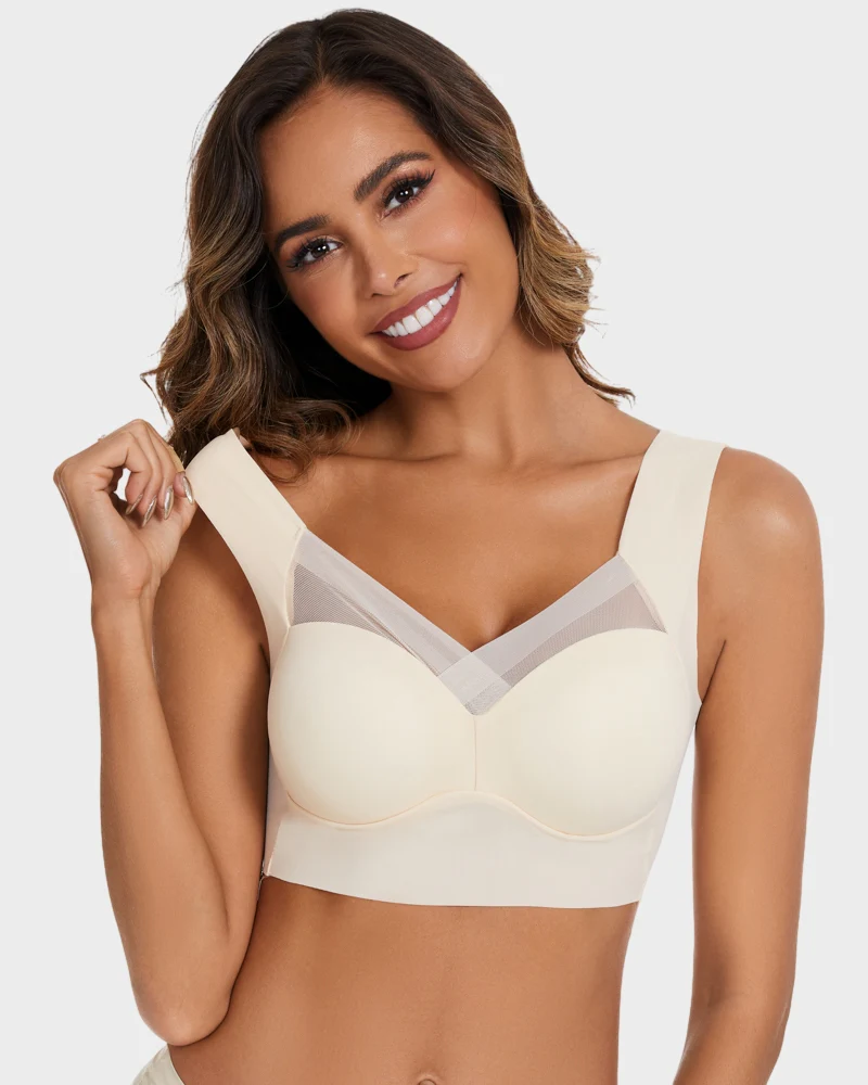Comfortable Smoothing Mesh Bra - Image 27