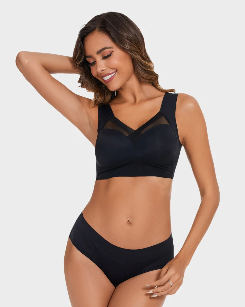 Comfortable Smoothing Mesh Bra - Image 5
