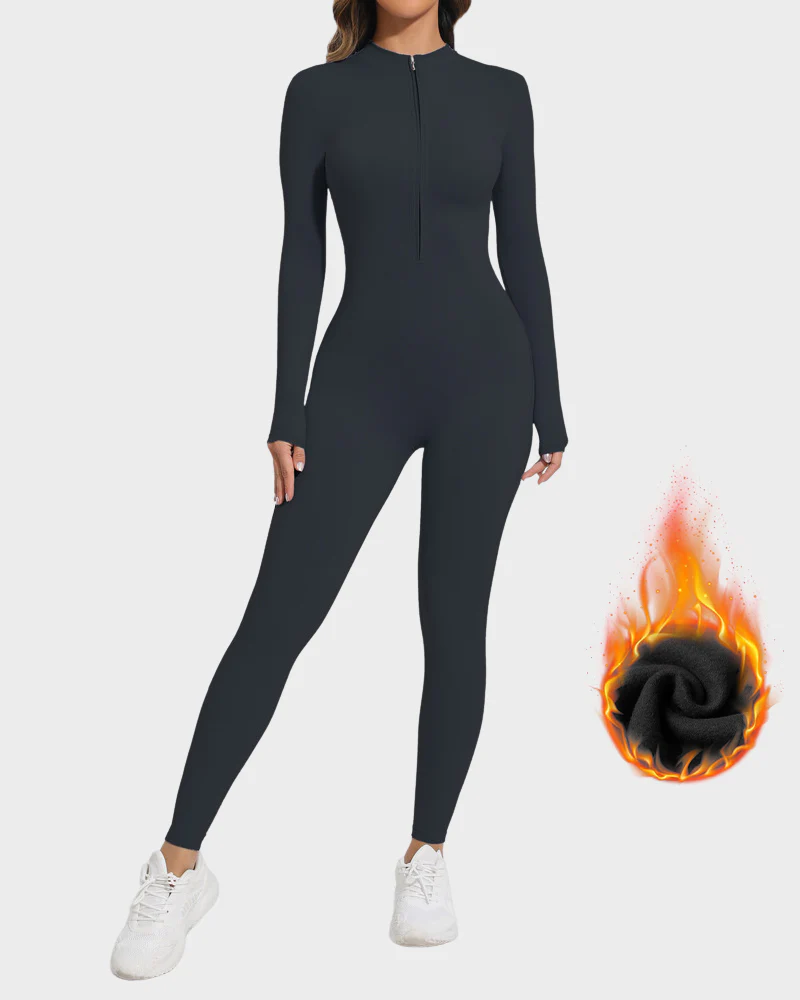 Fleece Slim-Fit Winter Training Jumpsuit - Image 13
