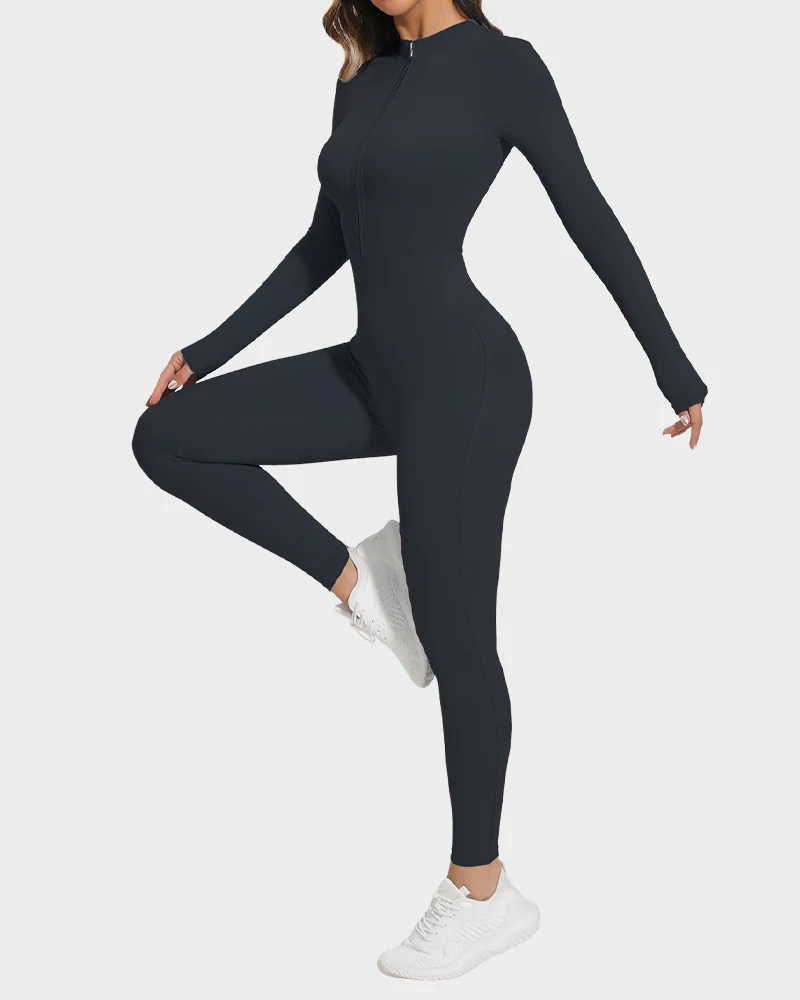 Fleece Slim-Fit Winter Training Jumpsuit - Image 14