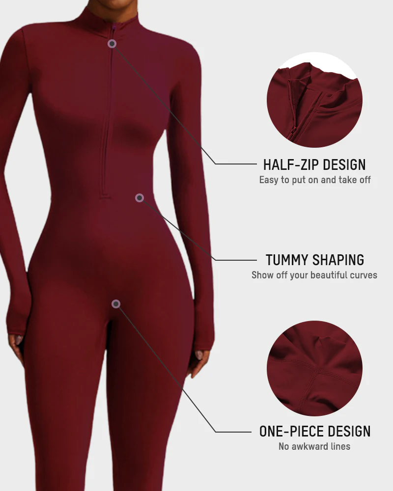 Fleece Slim-Fit Winter Training Jumpsuit - Image 7