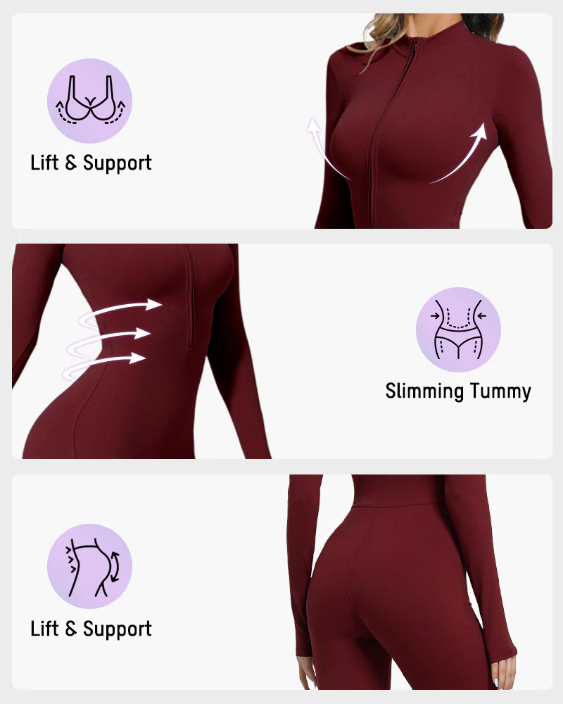 Fleece Slim-Fit Winter Training Jumpsuit - Image 8