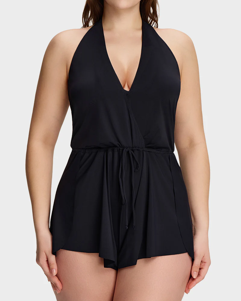 SculptSkin™ AirLift Halter V-Neck Swim Romper - Image 15