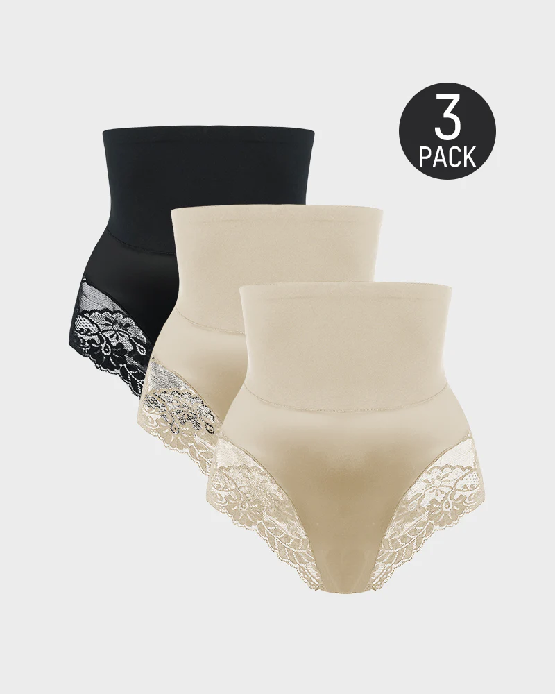 High-Waist Seamless Lace Shaping Panty (3 Pack) - Image 13