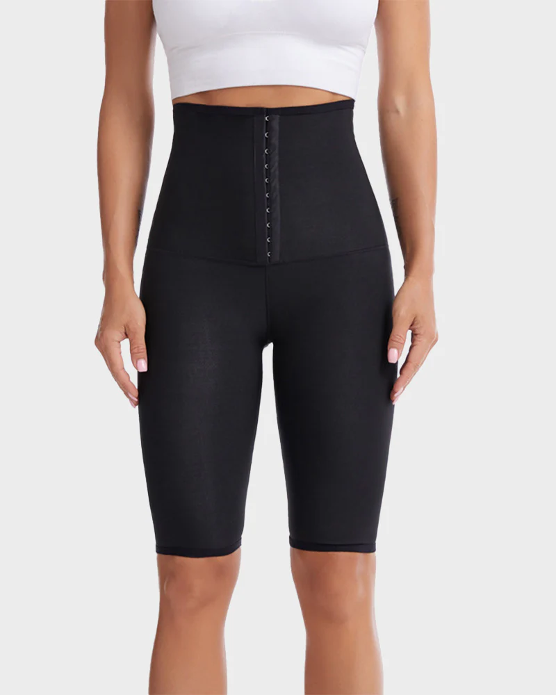 High Waist Tummy Control 5/8 Length Workout Sauna Pants - Image 3
