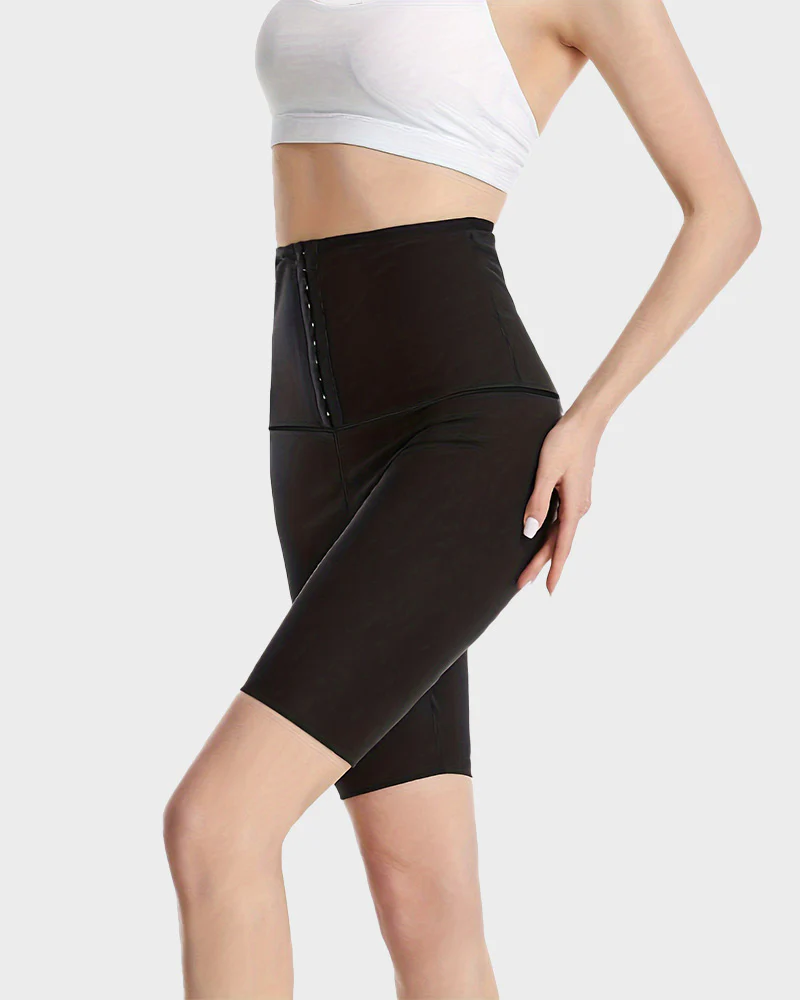 High Waist Tummy Control 5/8 Length Workout Sauna Pants - Image 6