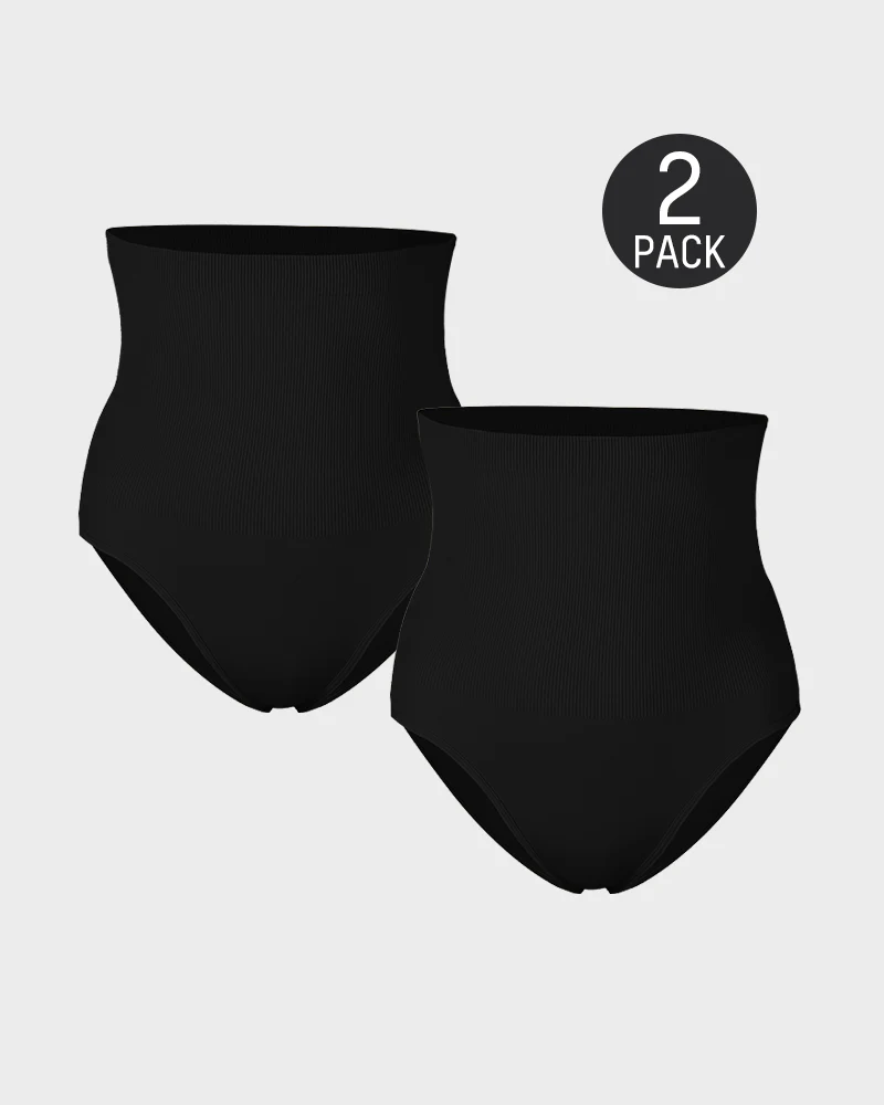 High Waist Tummy Control Brief Panty (2 Pack) - Image 16