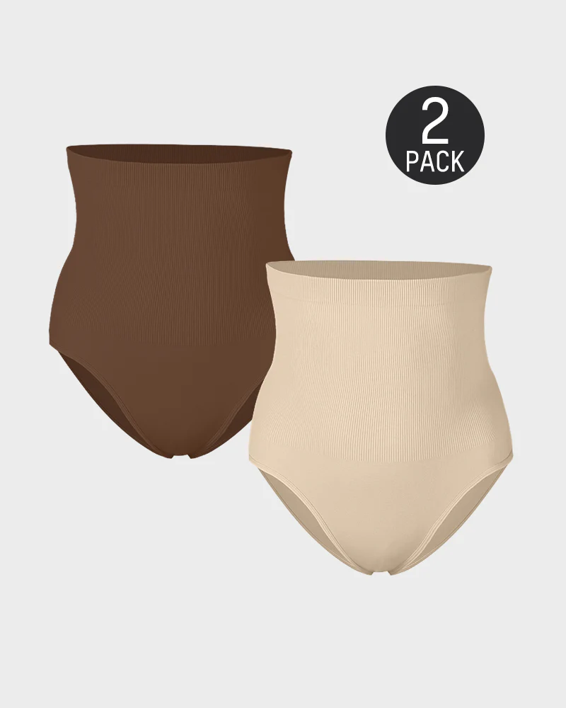 High Waist Tummy Control Brief Panty (2 Pack) - Image 19