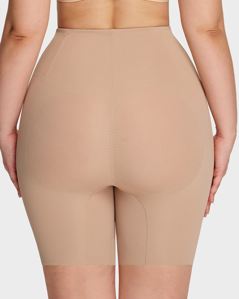 High-Waist Zip-Up Shaping Shorts - Image 4
