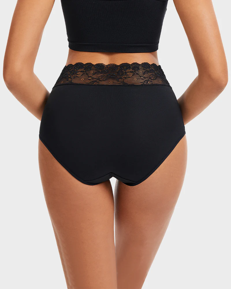 Lace Trim Cotton Hipster Panties (5 Pack) - Image 5