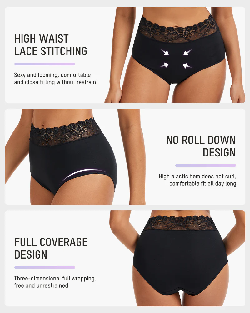 Lace Trim Cotton Hipster Panties (5 Pack) - Image 7