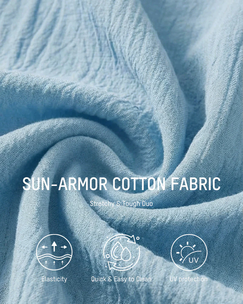 Lightweight Cotton Gauze Beach Cover-Up Shirt - Image 7