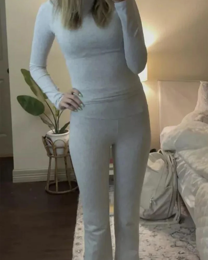 Long Sleeve Cotton Jersey Lounge Set - Image 16