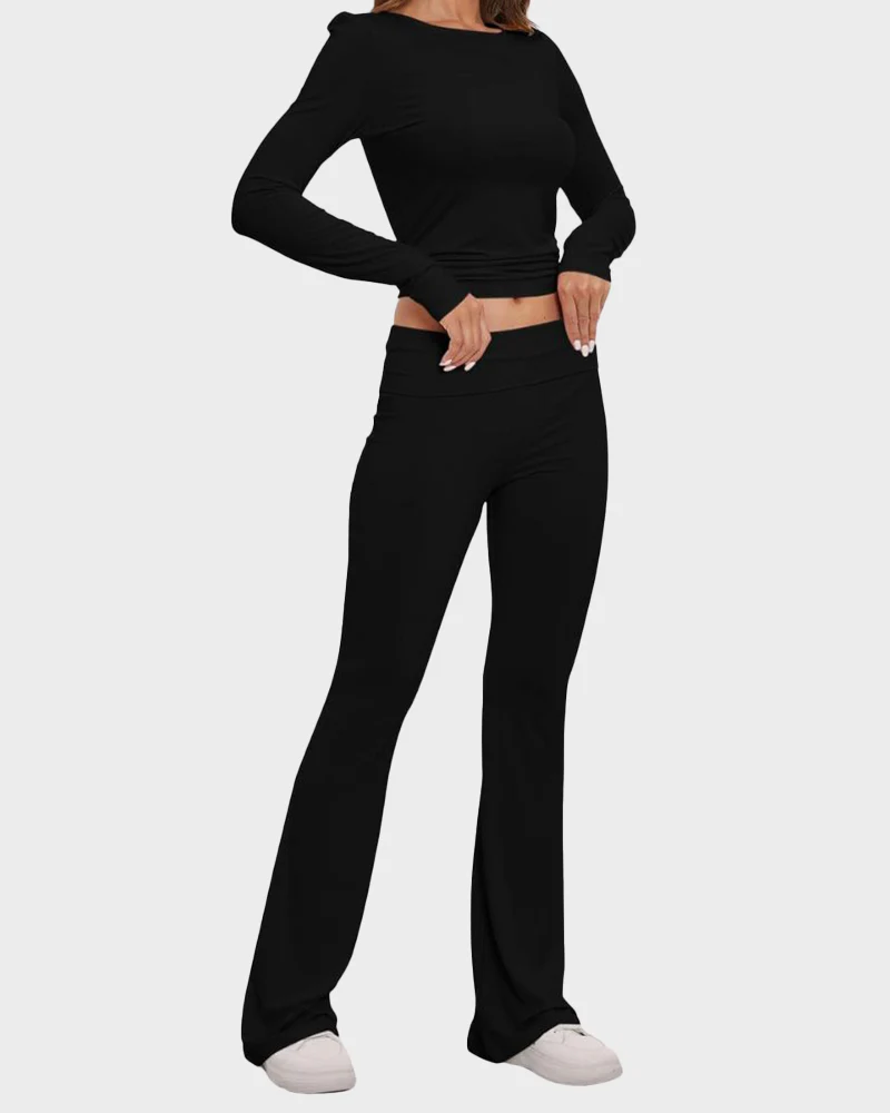 Long Sleeve Cotton Jersey Lounge Set - Image 3