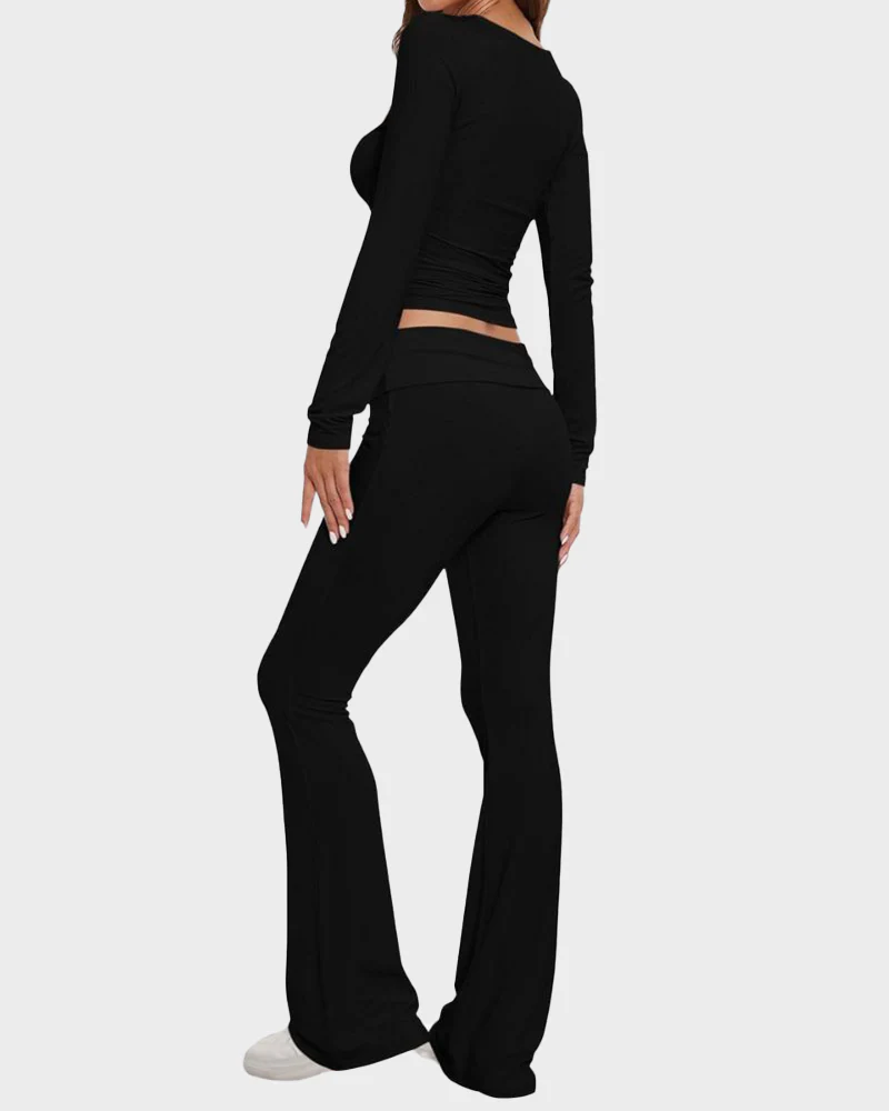 Long Sleeve Cotton Jersey Lounge Set - Image 5