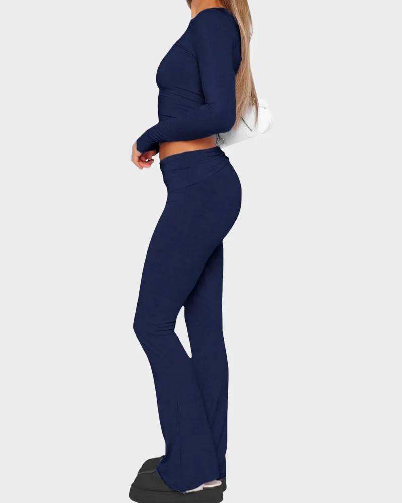 Long Sleeve Cotton Jersey Lounge Set - Image 7