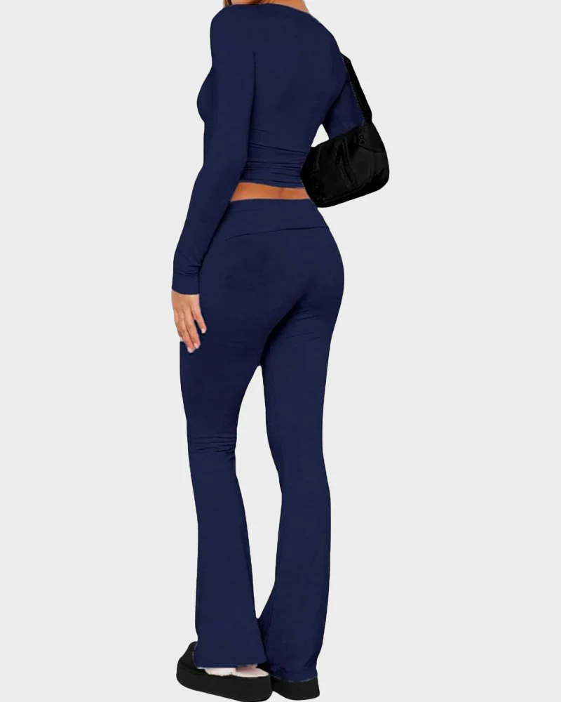 Long Sleeve Cotton Jersey Lounge Set - Image 8