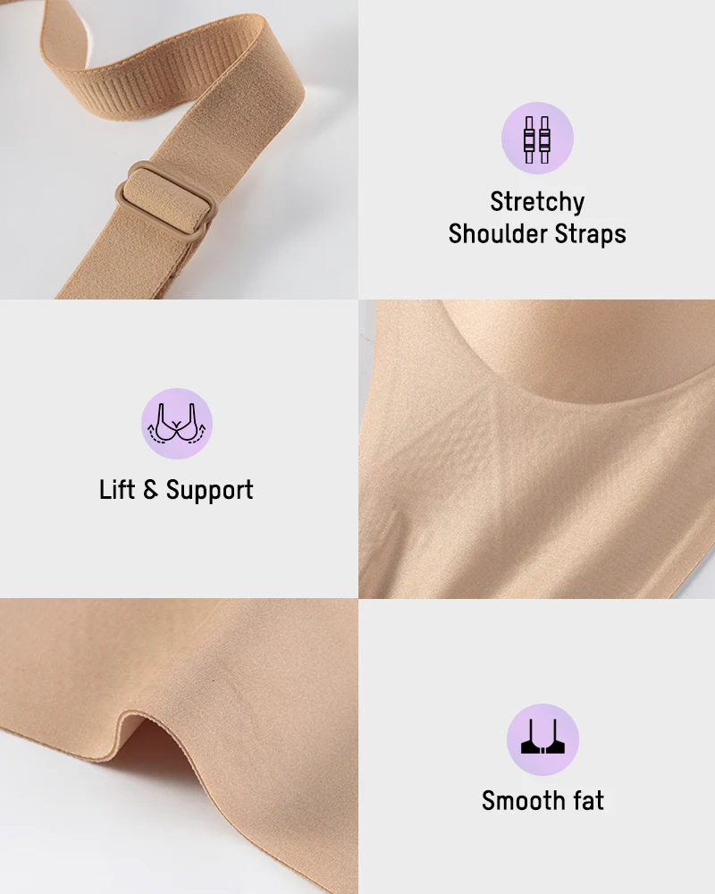 CloudLift™ bra Luxury Satin Seamless Wireless Support Bra - Image 19