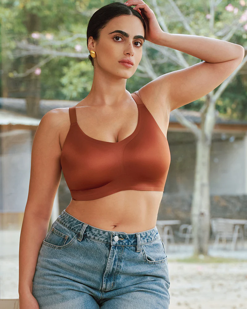 CloudLift™ bra Luxury Satin Seamless Wireless Support Bra - Image 5