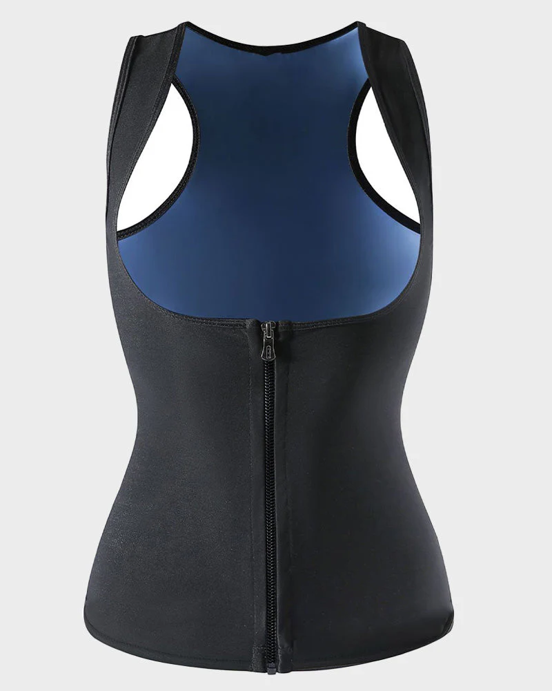 Open Bust Zipper Sauna Suit Tank Top - Image 4