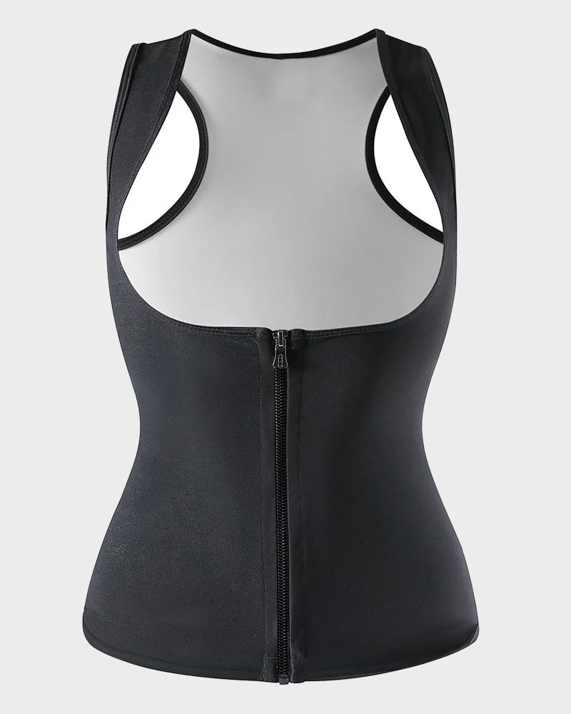 Open Bust Zipper Sauna Suit Tank Top - Image 5
