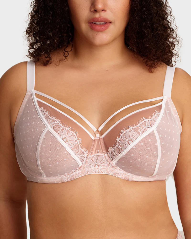 Plus Size Lace Full Coverage Minimizer Bra - Image 14