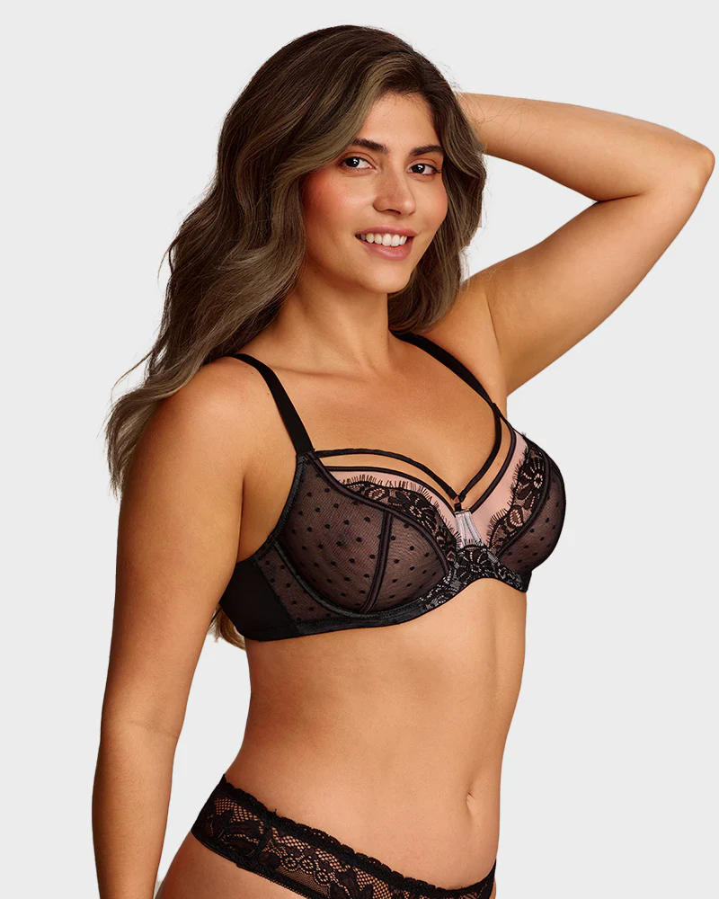 Plus Size Lace Full Coverage Minimizer Bra - Image 3