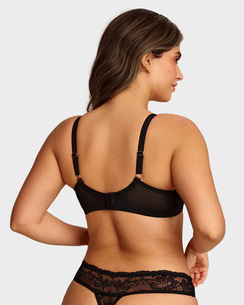 Plus Size Lace Full Coverage Minimizer Bra - Image 4