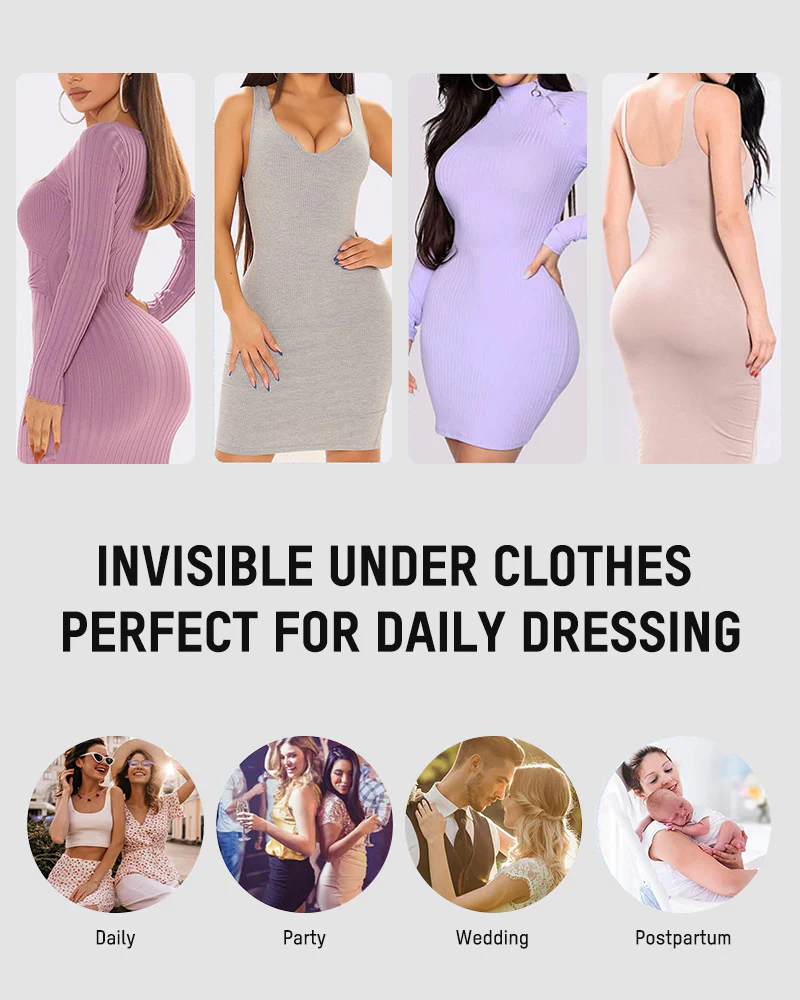 PowerMesh Deep V Bodysuit Shapewear - Image 17